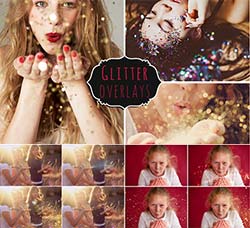 50张高清的炫丽光斑图片：50 Blowing Glitter Photoshop Overlay